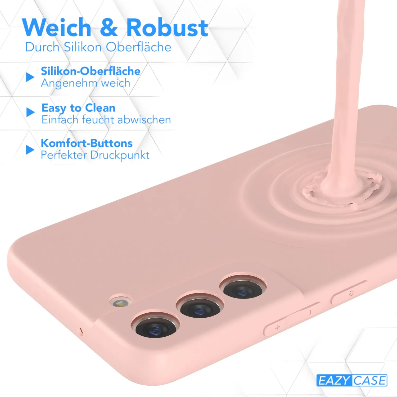 EAZY CASE Galaxy S22 5G Silikonhülle Alt Rosa matt
