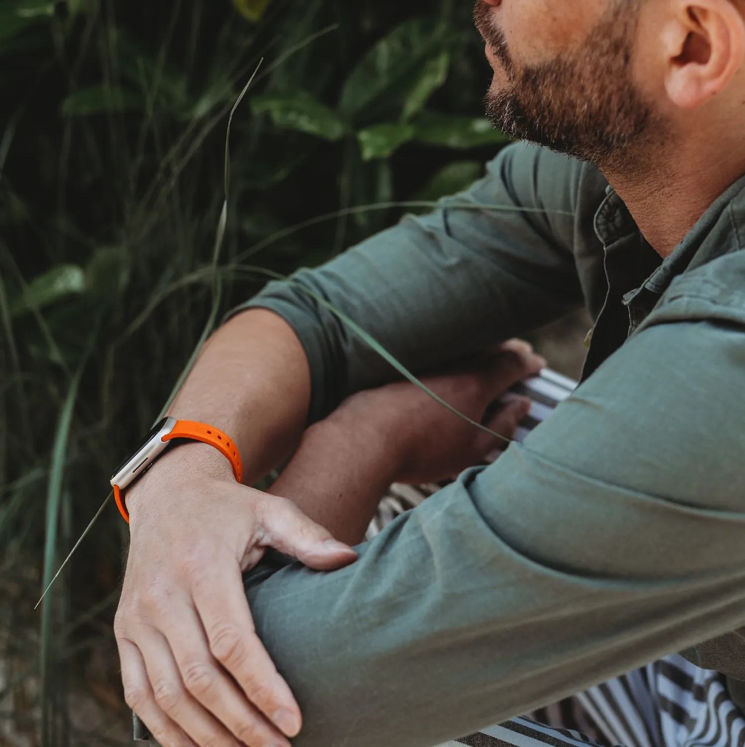 arktisband Sweat FKM Sportarmband Orange 44mm elastisch