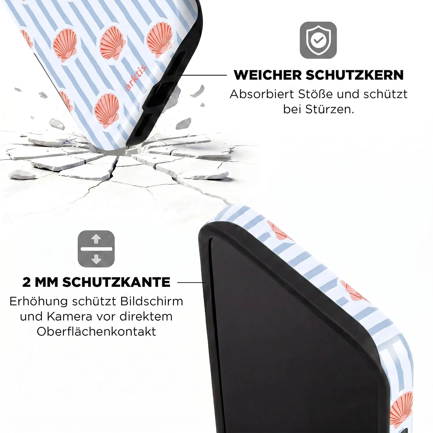 arktis iPhone 15 Pro Hülle Seashell MagSafe