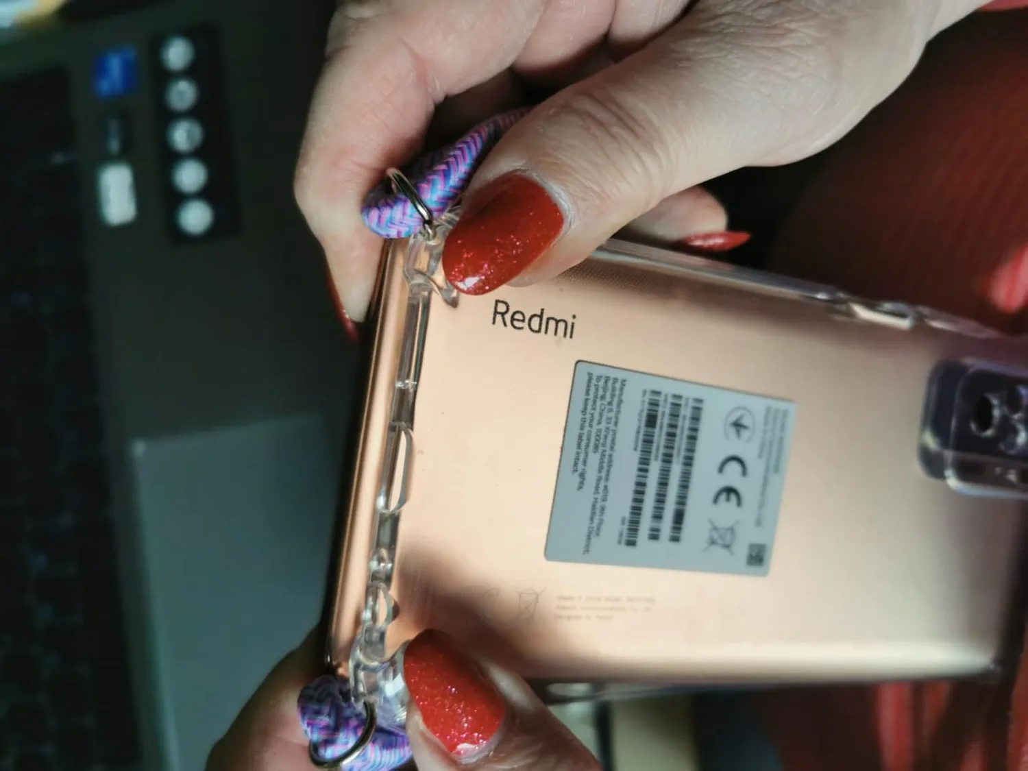 EAZY CASE Redmi Note 10 Handykette Bordeaux Camouflage