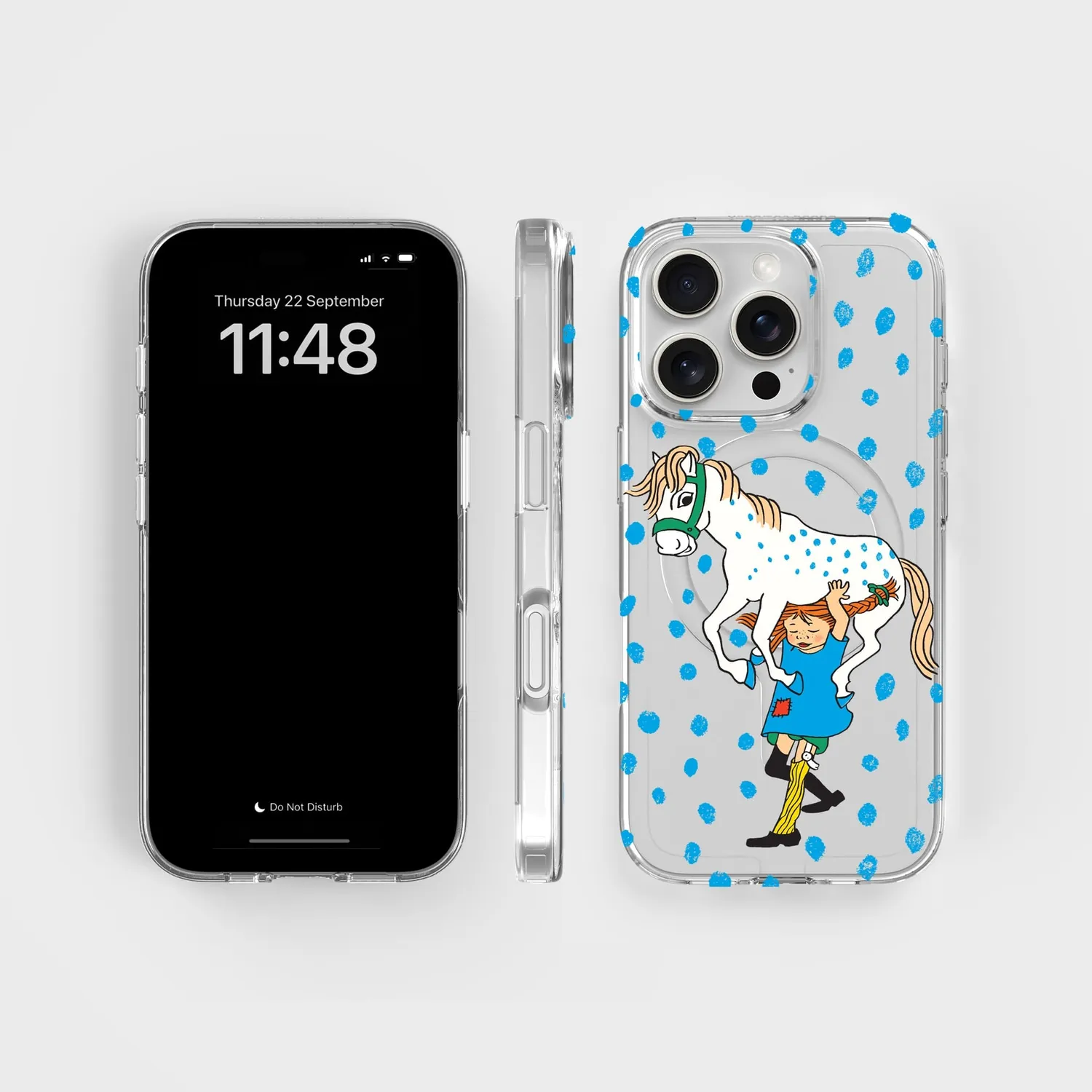 agood company CLRPRTCT iPhone 16 Pro Handyhülle Pippi Carrying Horse klar