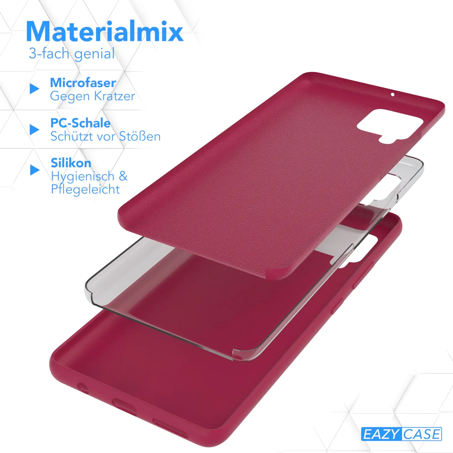 EAZY CASE Premium Galaxy A42 5G Silikonhülle Beere matt