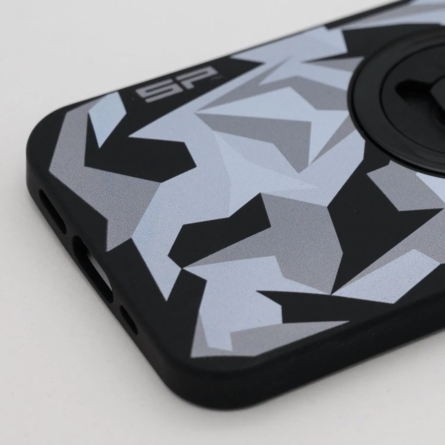 SP Connect Edition Handyhülle Geo Camo Grau mit Halterung