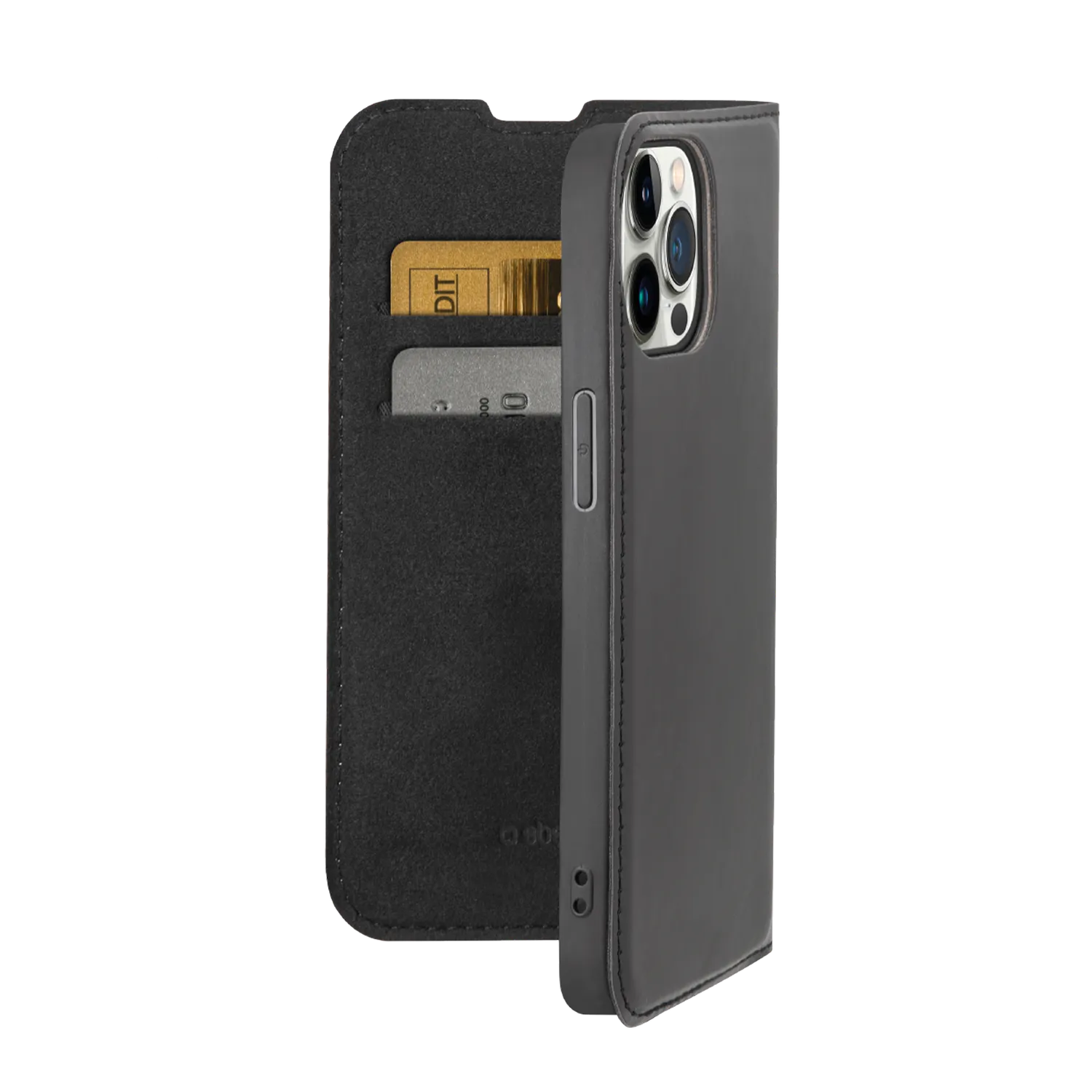 SBS Wallet Smooth Booklet iPhone 15 Pro Schwarz 2 Karten