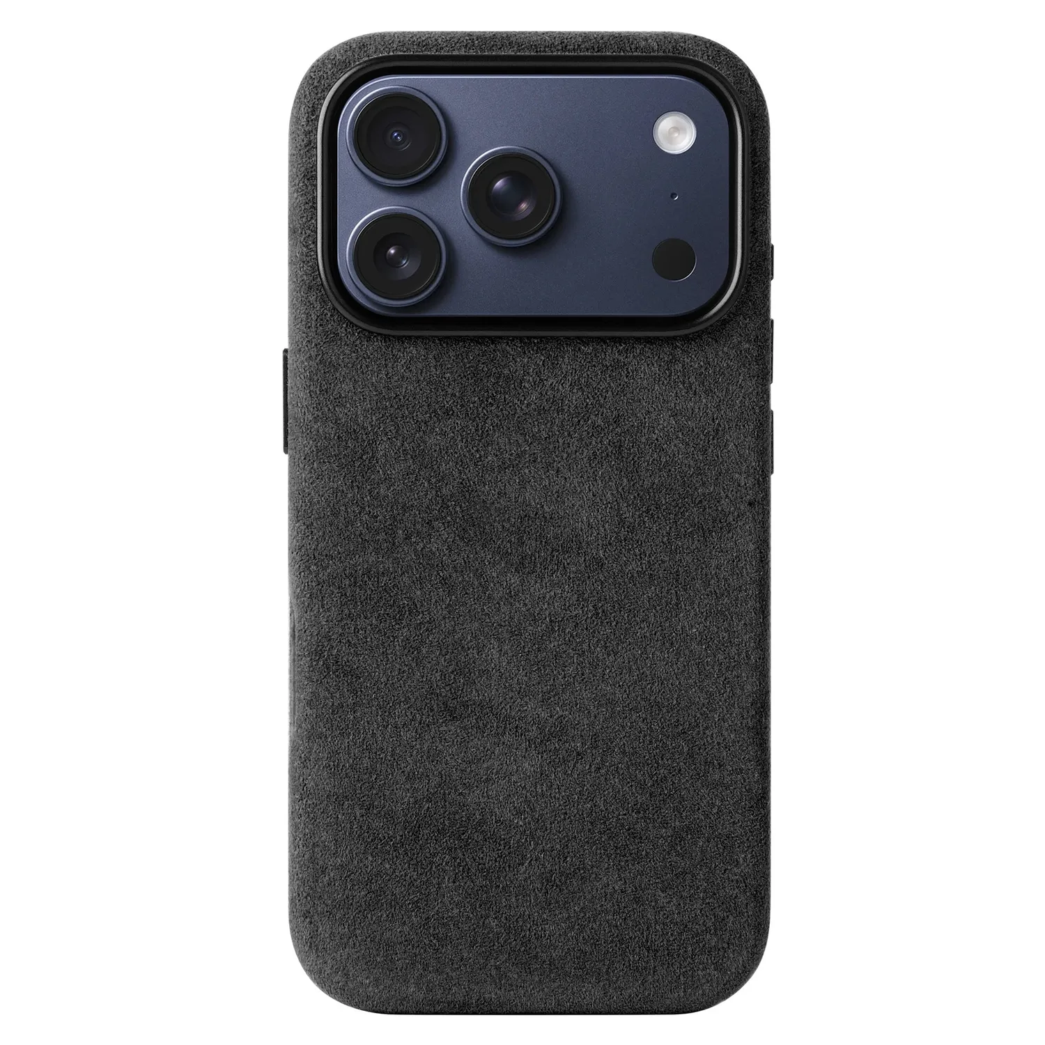 arktis Alcantara iPhone 17 Pro Hülle Schwarz MagSafe