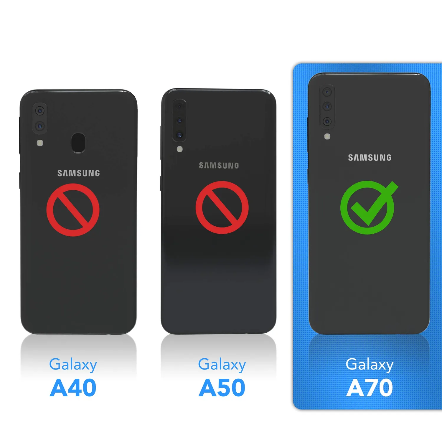 EAZY CASE Samsung Galaxy A70 Hülle Navy Blau 0,8mm