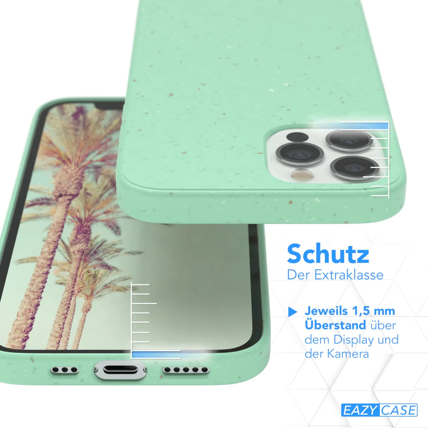 EAZY CASE iPhone 12 Bio Handyhülle Grün Pflanzenfaser