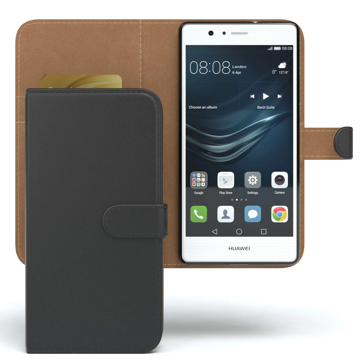 EAZY CASE Book Huawei P9 Lite 2016 Klapphülle Schwarz