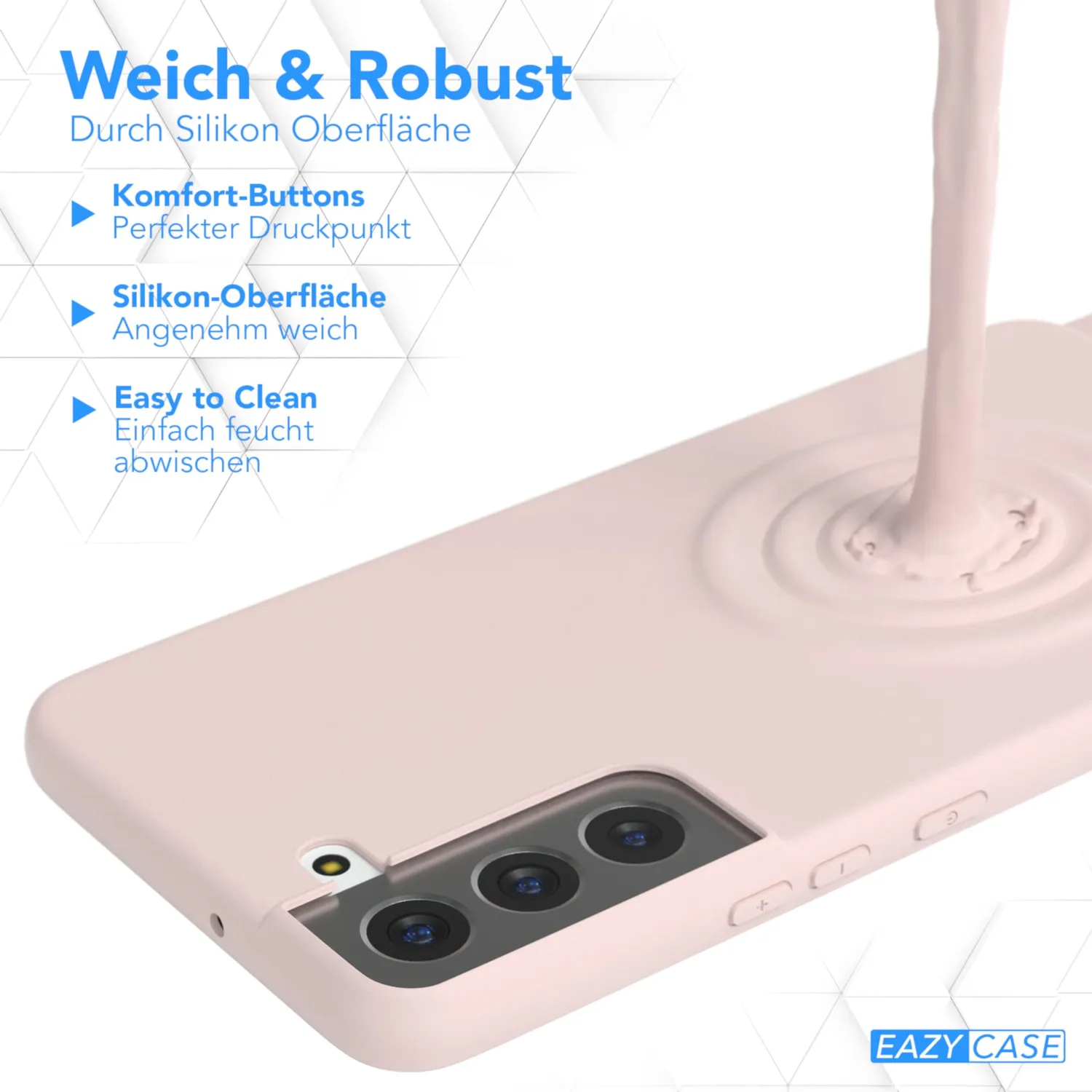 EAZY CASE Galaxy S22 Plus 5G Handykette Alt Rosa Silikon