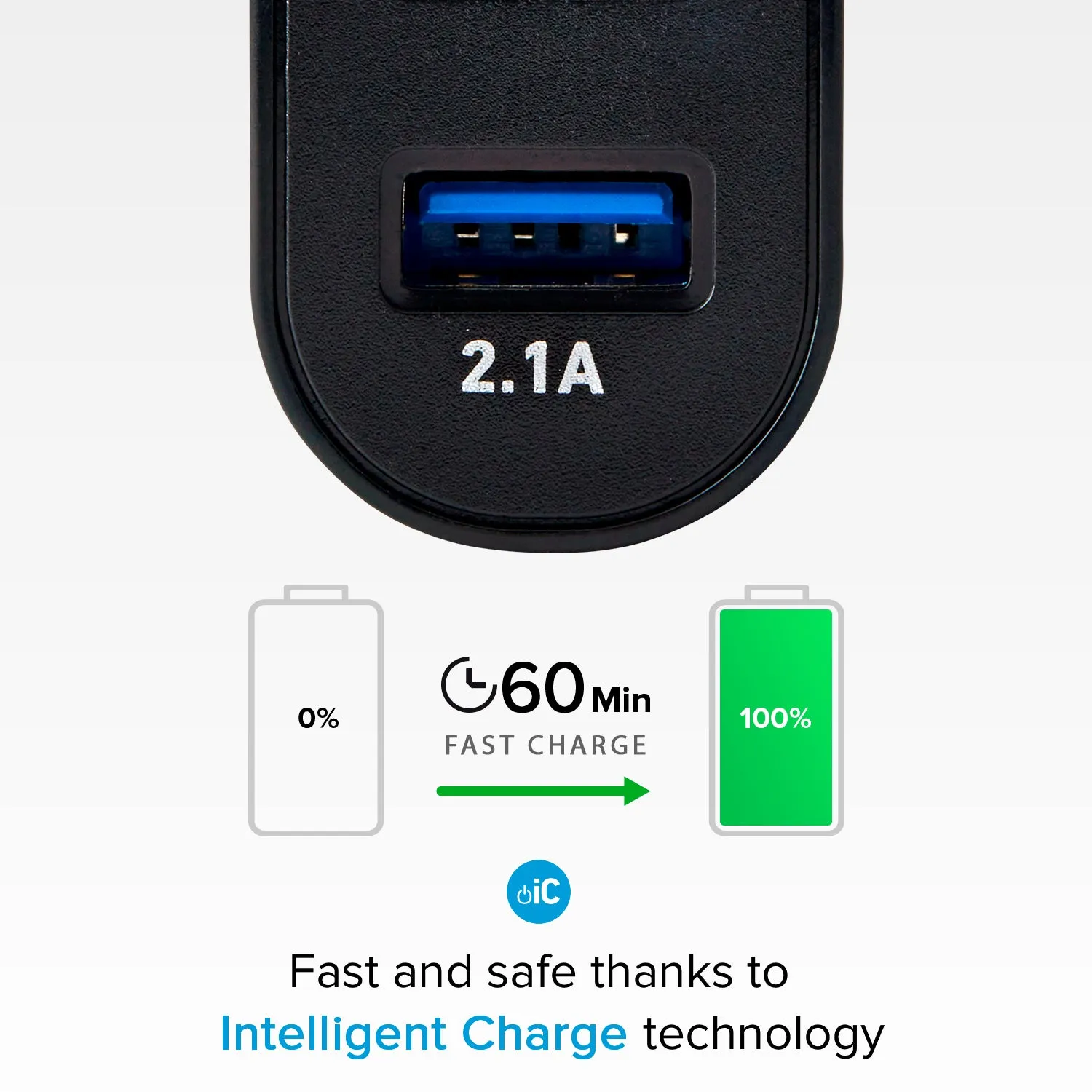 SBS Go Power USB Ladegerät 2,1A mit USB-C Kabel
