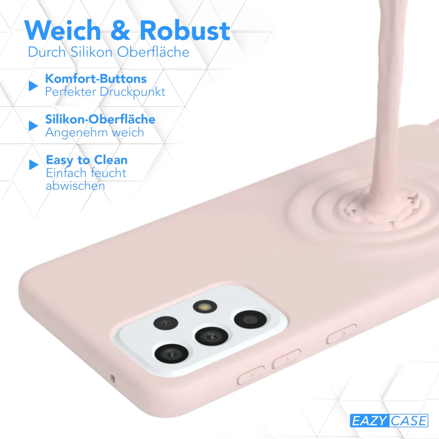 EAZY CASE Galaxy A33 5G Handykette Alt Rosa Silikon