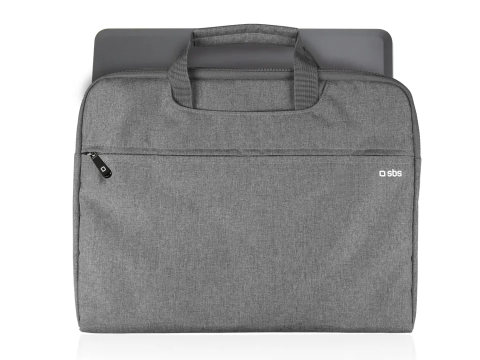 SBS Tablettasche Notebook bis 12 Zoll grau Nylon wasserdicht
