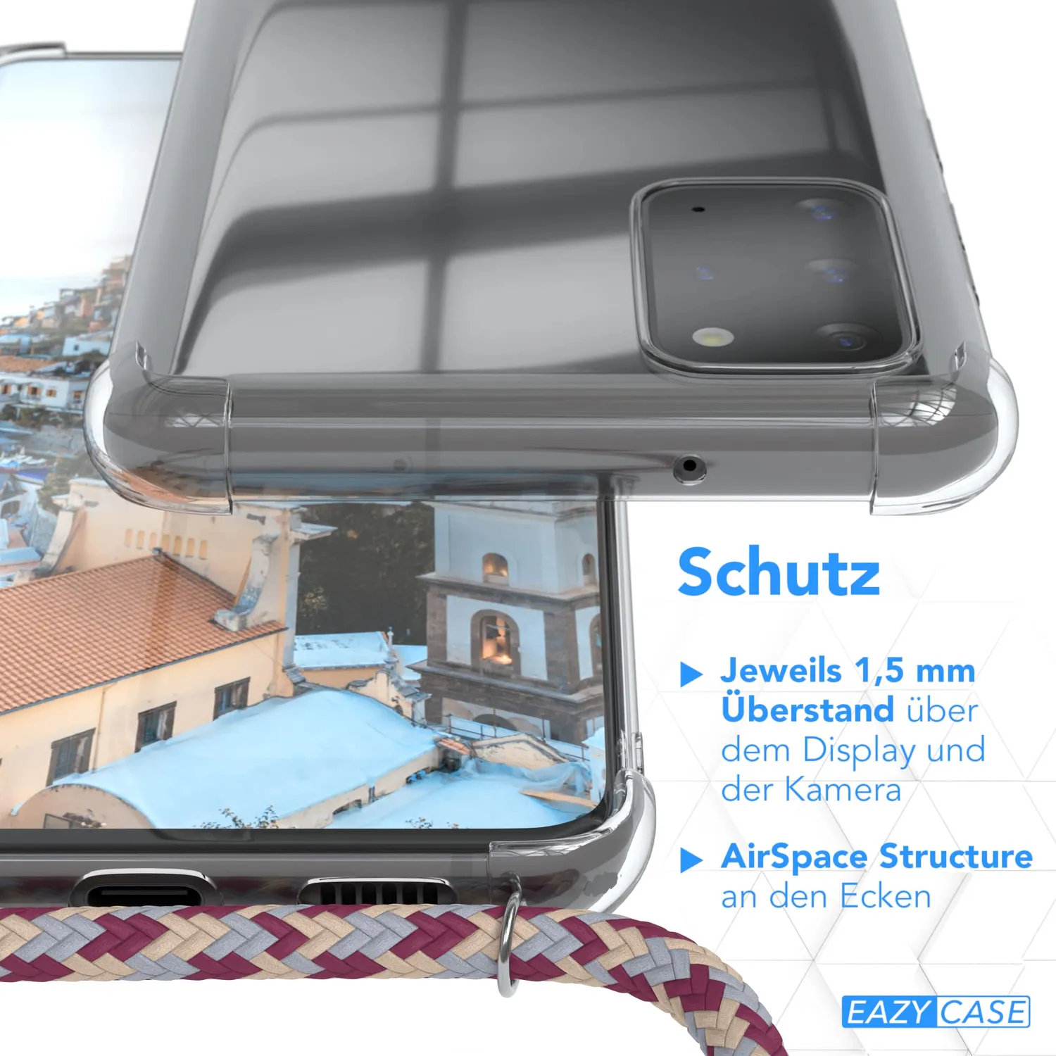 EAZY CASE Handykette Galaxy S20 Plus Bordeaux Camouflage