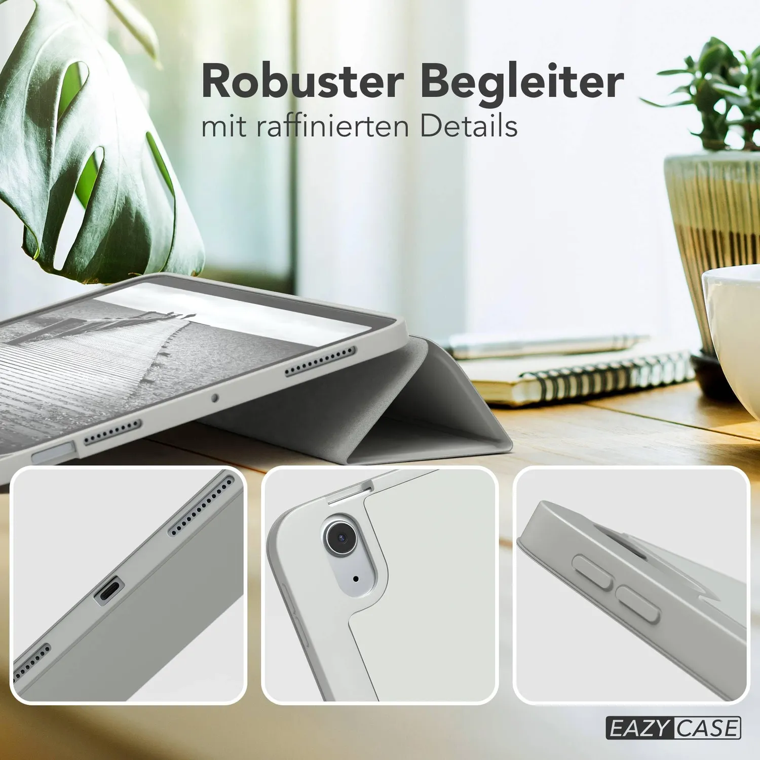 EAZY CASE iPad Air 6 Smartcase 10,9 Zoll Hellgrau Stift