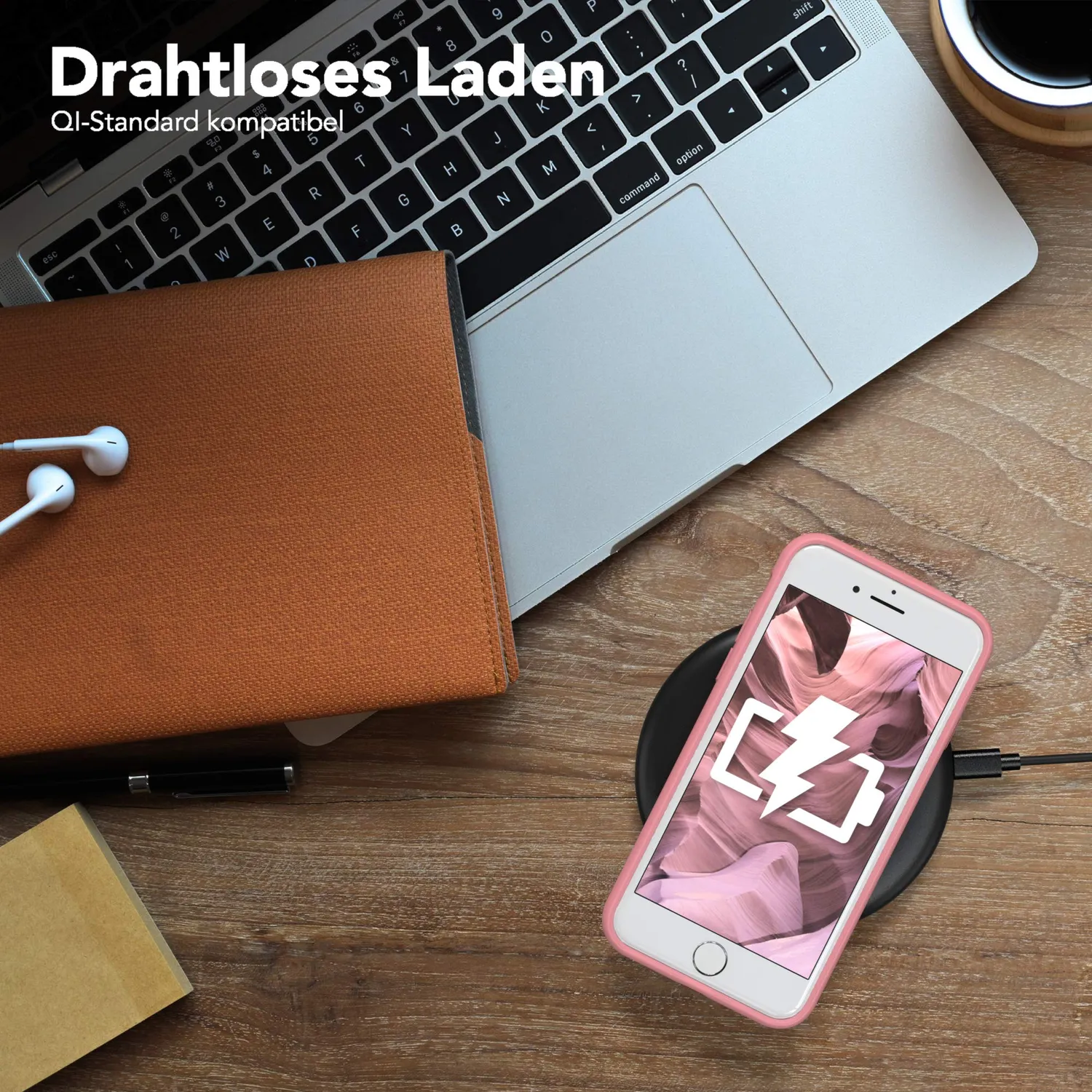 EAZY CASE iPhone SE 2022/2020/8/7 Silikonhülle Rosa dünn