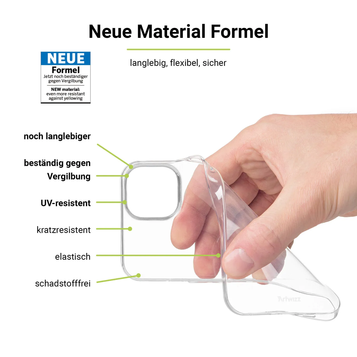 Artwizz NoCase iPhone 16 Hülle transparent ultra-dünn