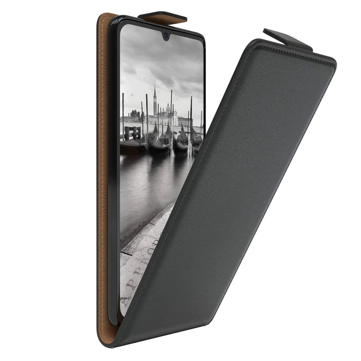 EAZY CASE Mi Note 10 Lite Klapphülle Schwarz