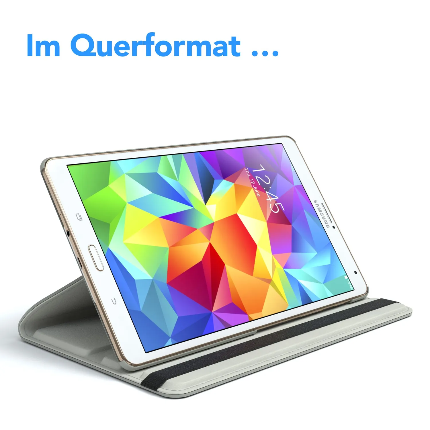 EAZY CASE Tablet Hülle Galaxy Tab 2 7.0 Hellgrau 360°