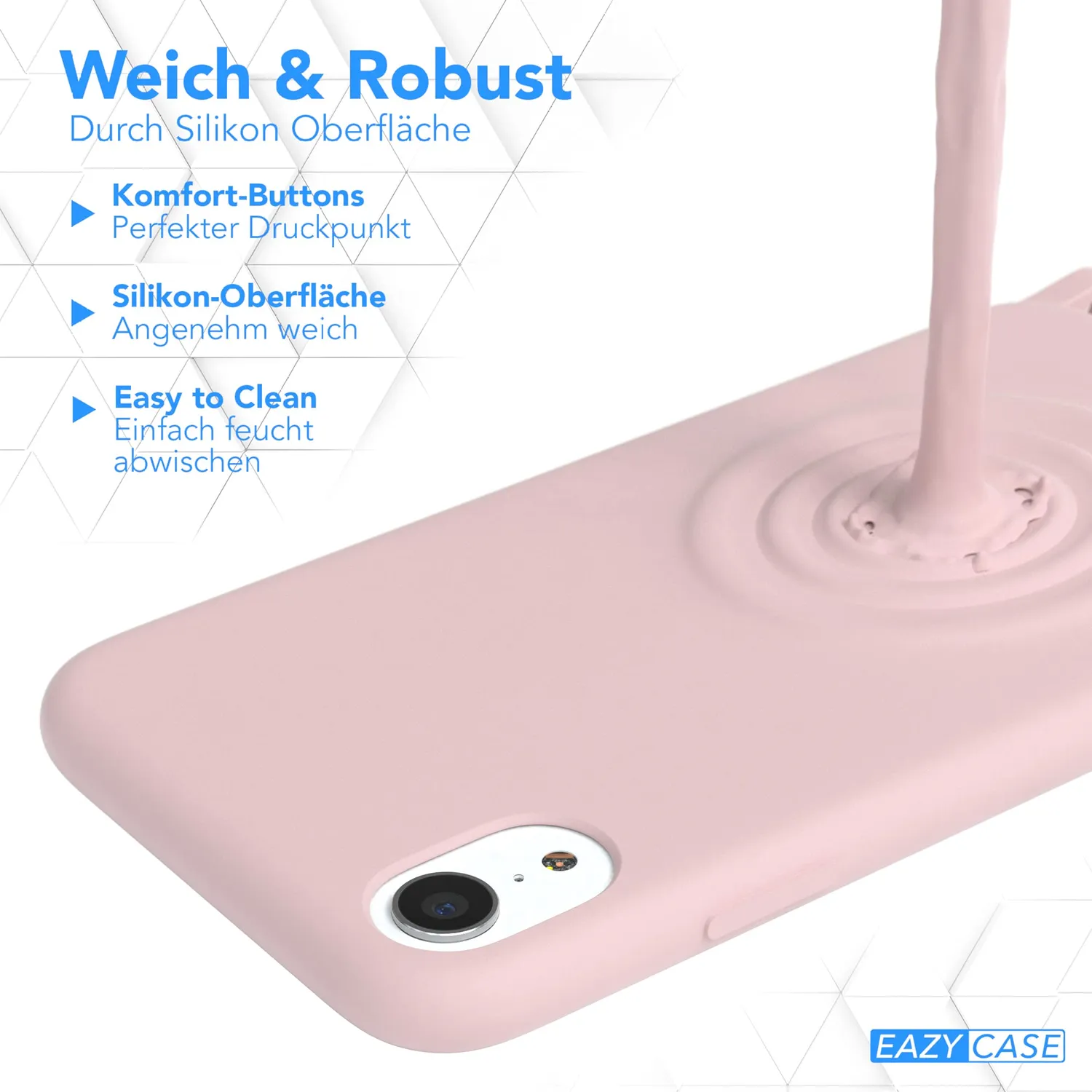 EAZY CASE iPhone XR Handykette Alt Rosa mit Band