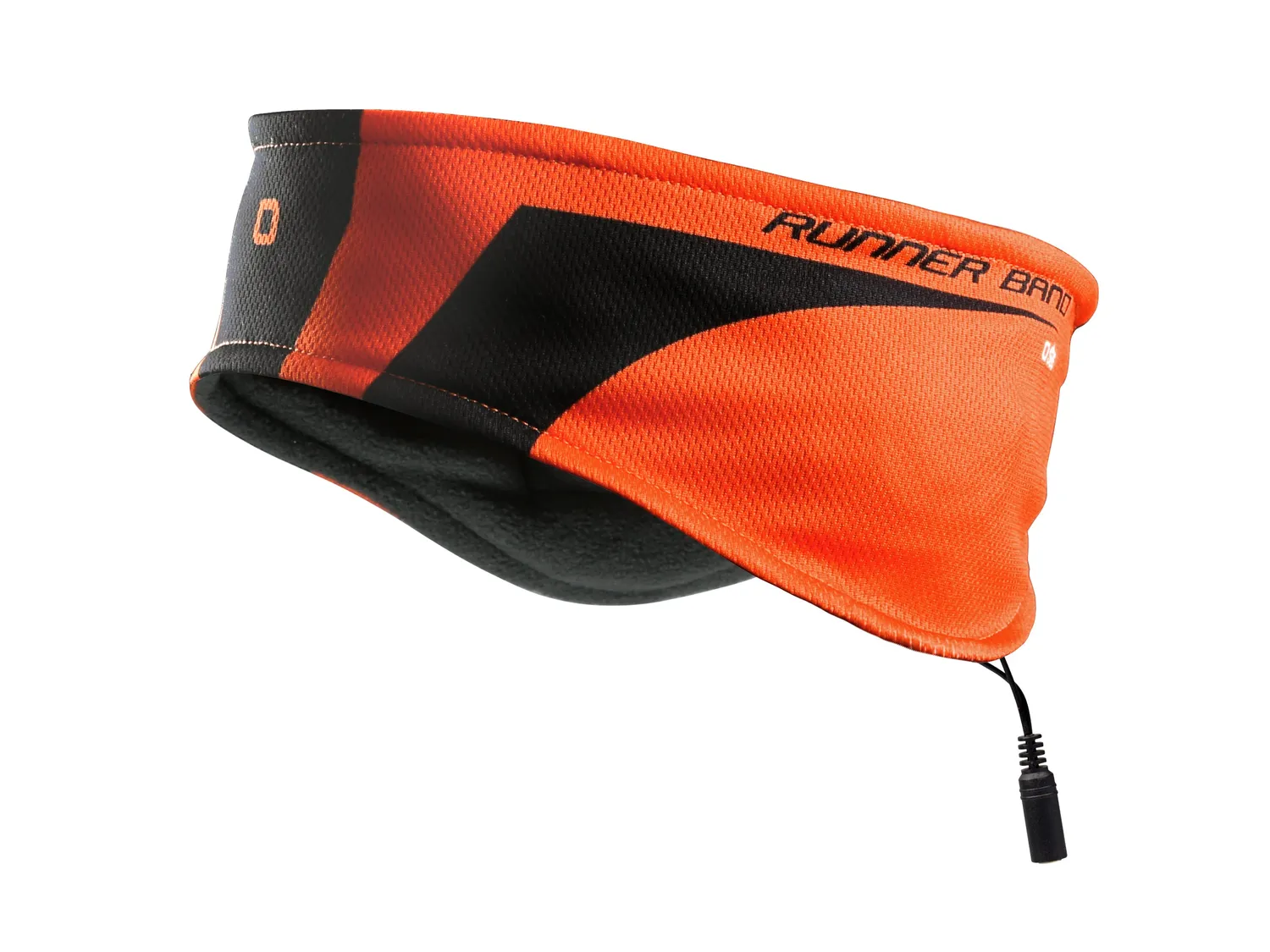 SBS Runner Sport-Stirnband Orange mit Kopfhörer