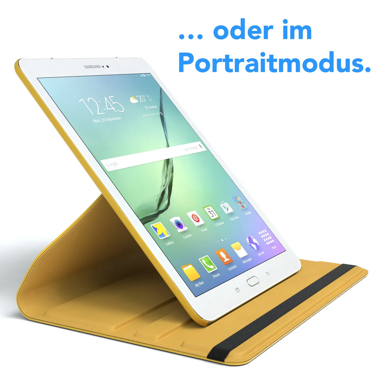 EAZY CASE Galaxy Tab S2 8.0 Tablethülle Gelb 360° Ständer