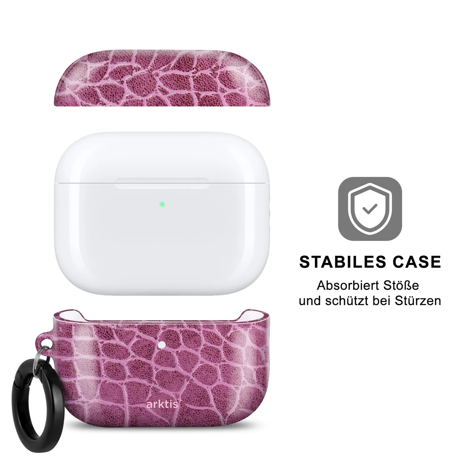 arktis AirPods Pro 3 Hülle Pink Lizard kabellos