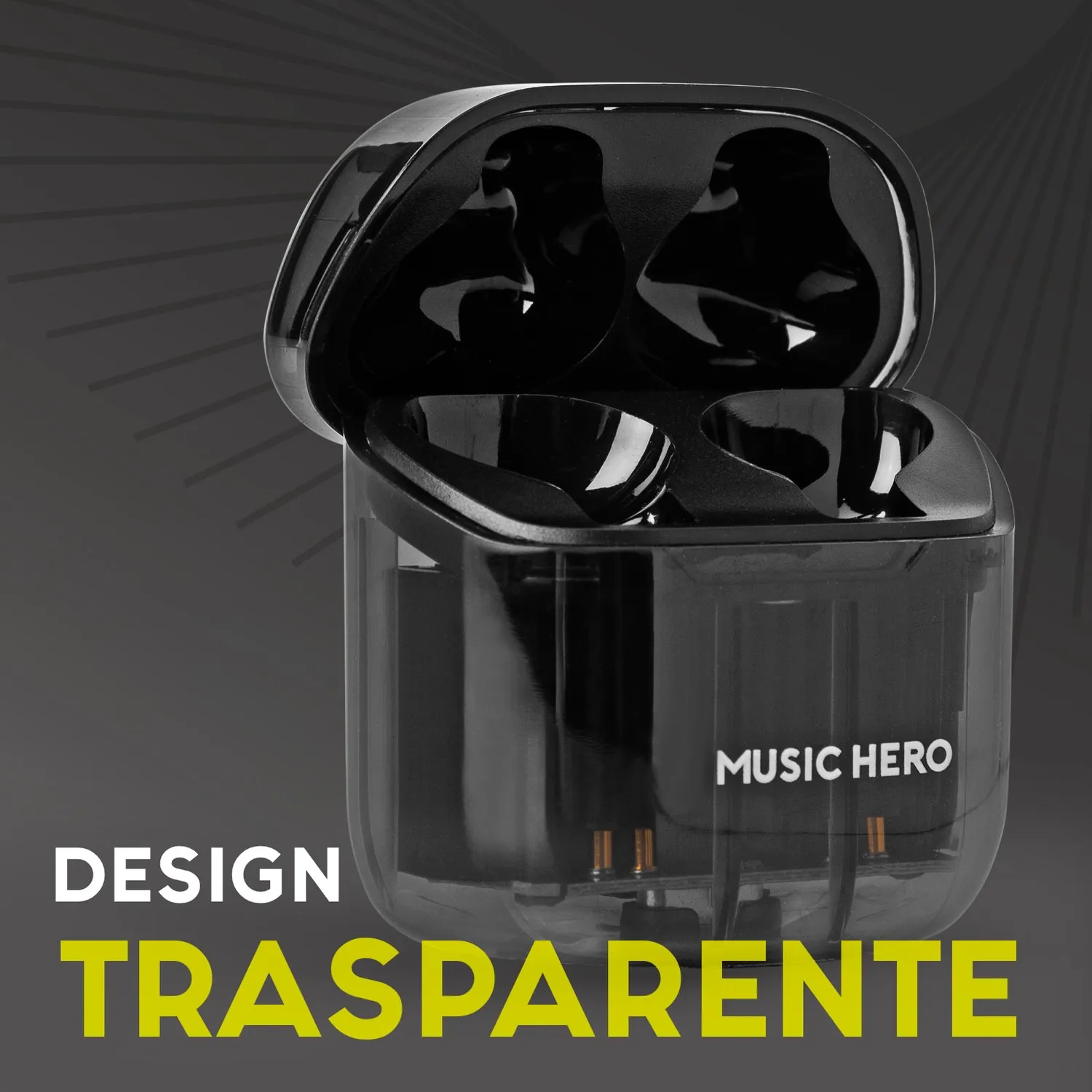 SBS Icy TWS Kopfhörer Schwarz transparent Bluetooth