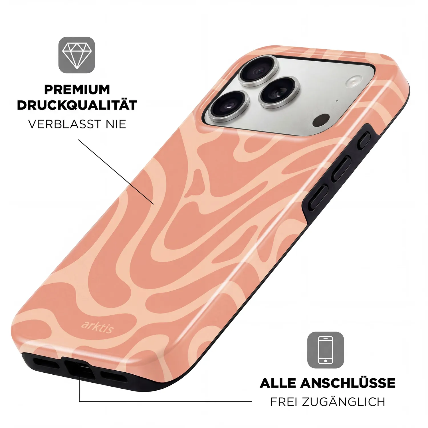 arktis Curly iPhone 16e Hülle mit MagSafe