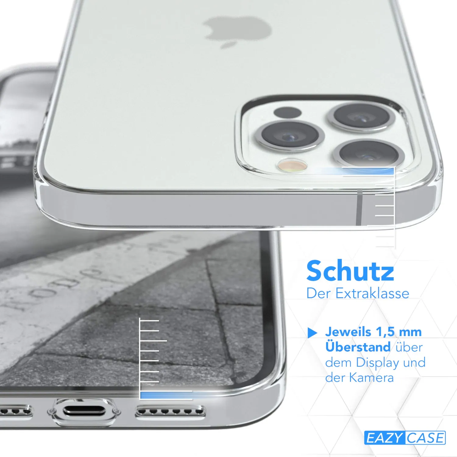 EAZY CASE iPhone 12 Pro Max Hülle Transparent dünn
