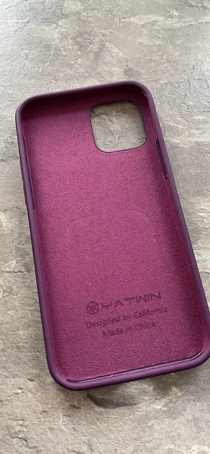 YATWIN Silikon Handyhülle iPhone 12 12 Pro Grau matt Ganzkörper