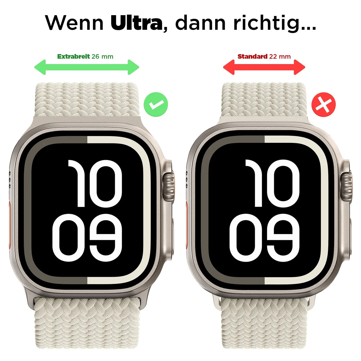 arktisband Casual Ultra Armband geflochten Magnet 26mm