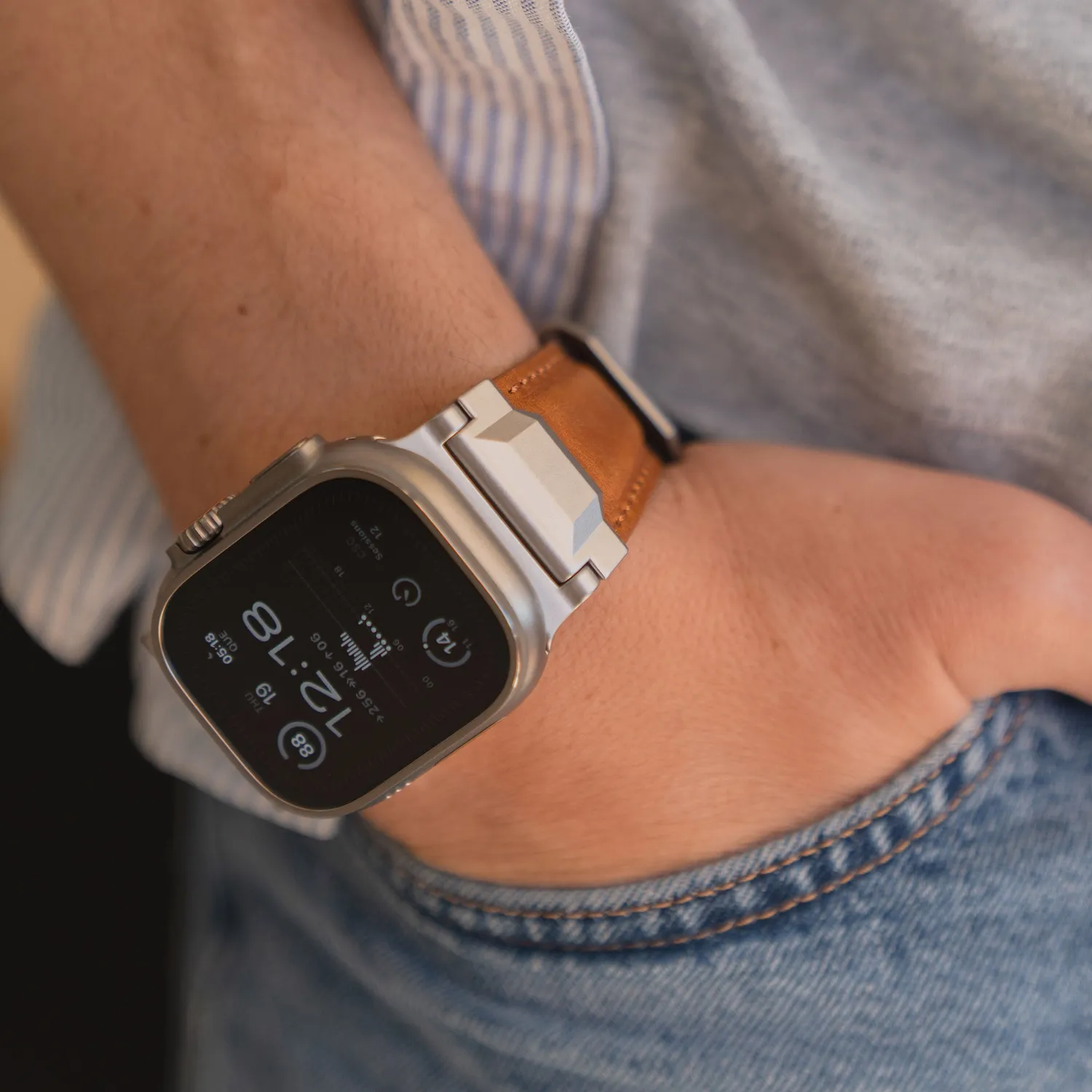 arktisband Delta Apple Watch Ultra Armband Braun 49mm