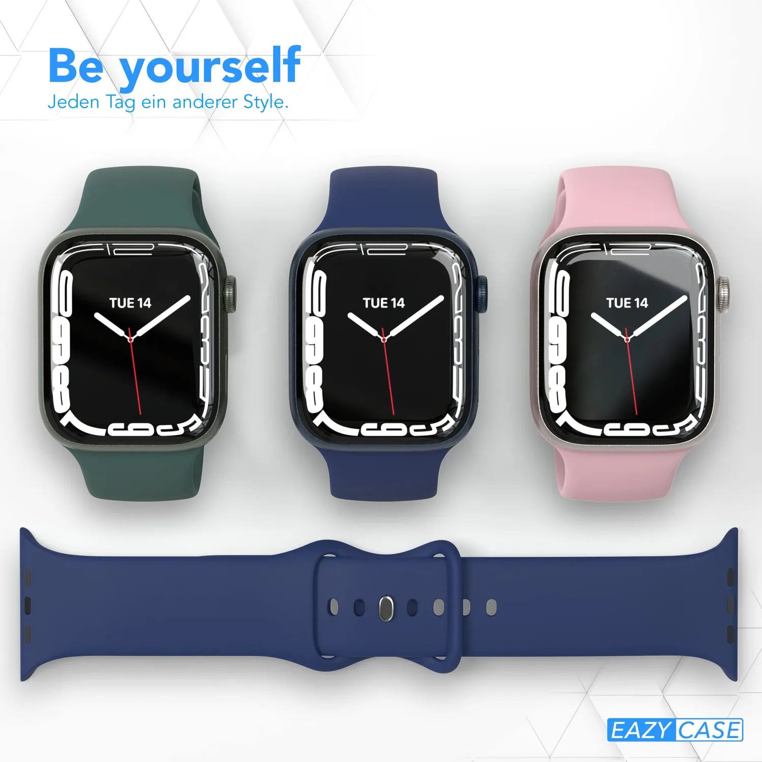 EAZY CASE Sport Armband Silikon für Apple Watch Blau 38/40/41