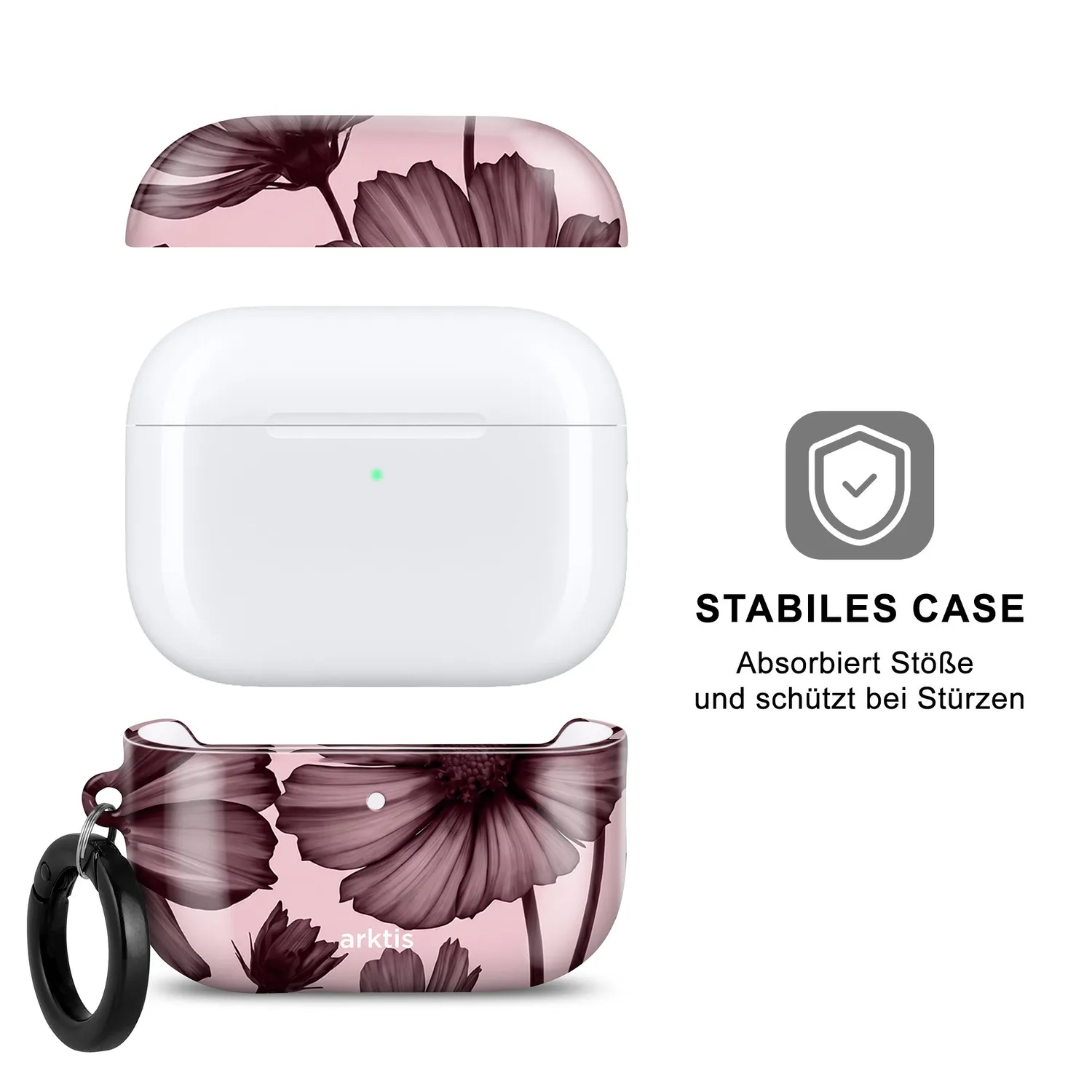 arktis AirPods Pro 3 Hülle Bloom Case Polycarbonat Print