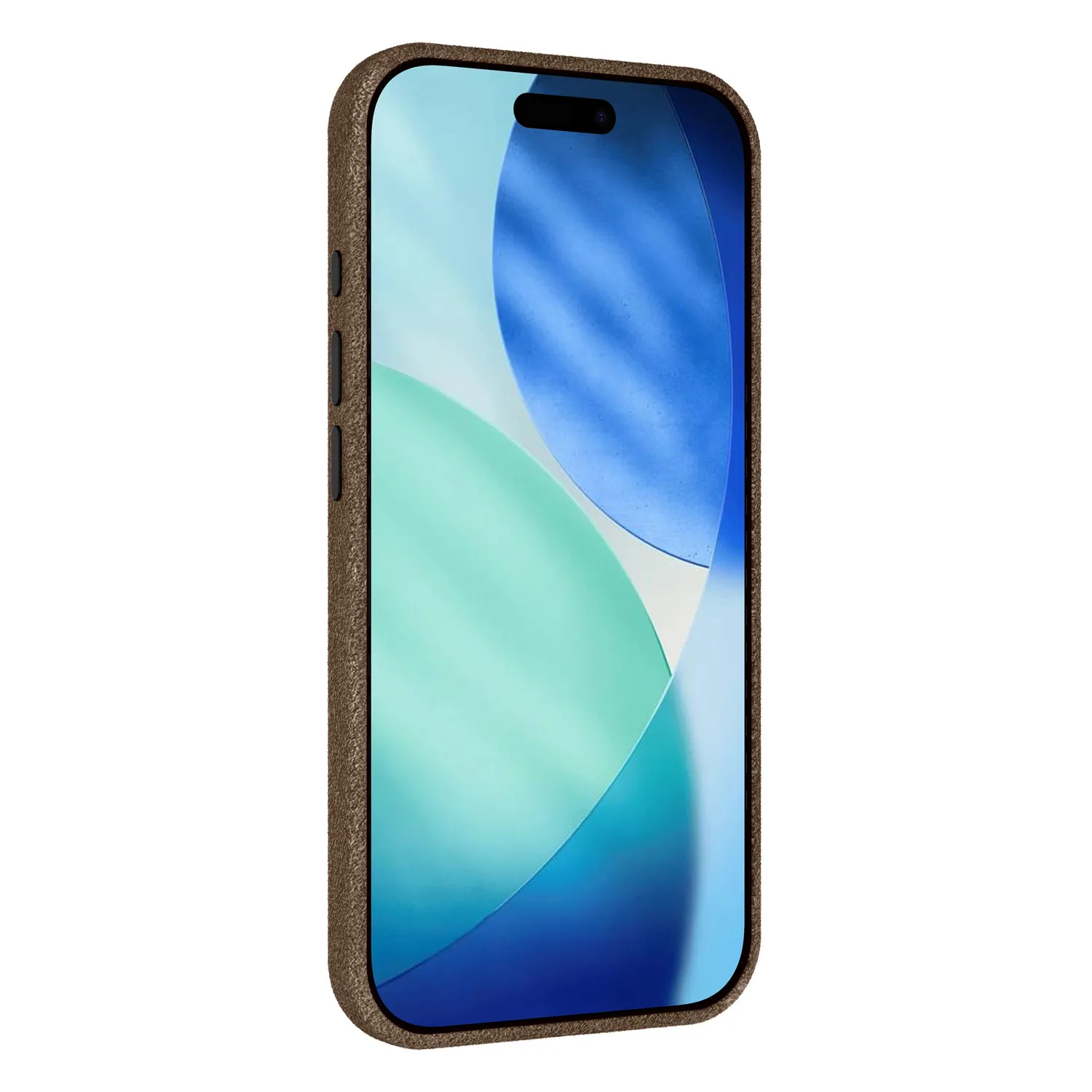 arktis iPhone 17 Alcantara Hülle Warmbraun weich