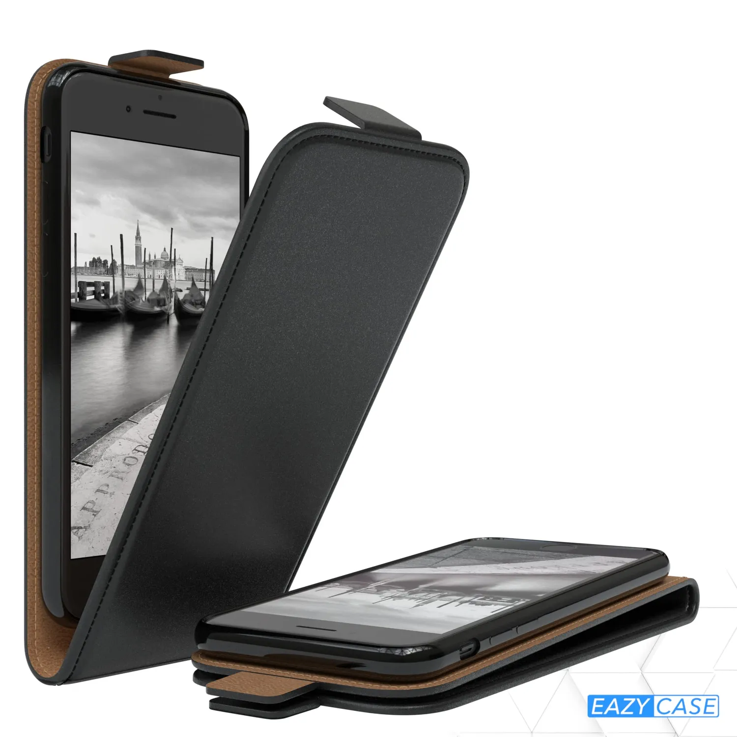 EAZY CASE Klapphülle für iPhone SE / 8 / 7 Schwarz