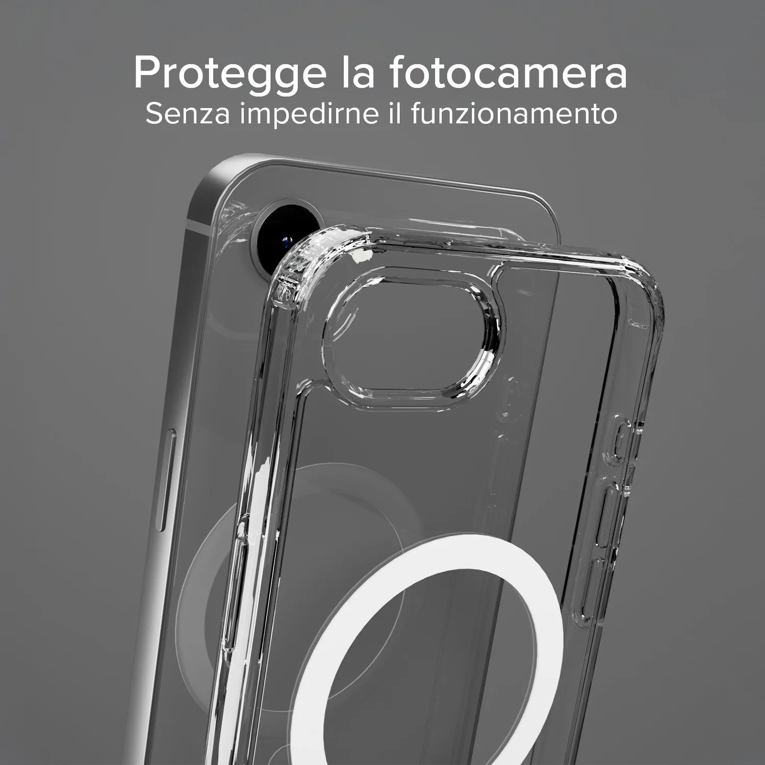 SBS D3O iPhone 17e/16e Hülle Transparent MagSafe