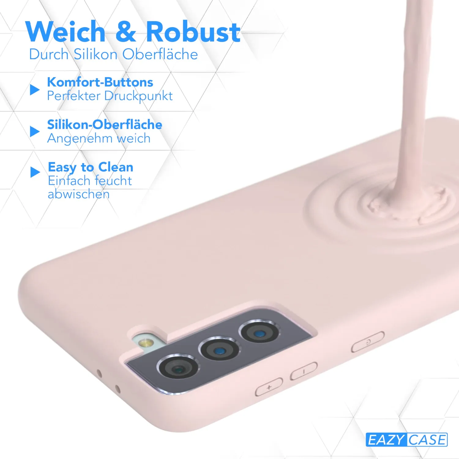EAZY CASE Silikon Handykette Galaxy S21 Plus 5G Alt Rosa
