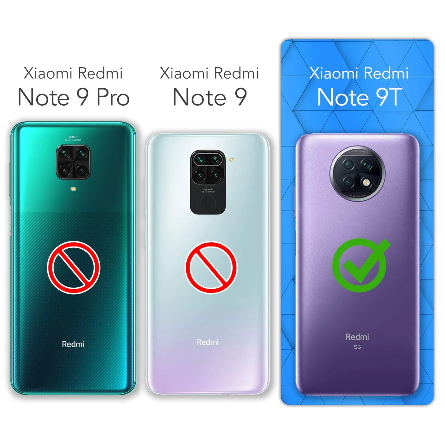 EAZY CASE Redmi Note 9T 5G Klapphülle Book Schwarz Magnet