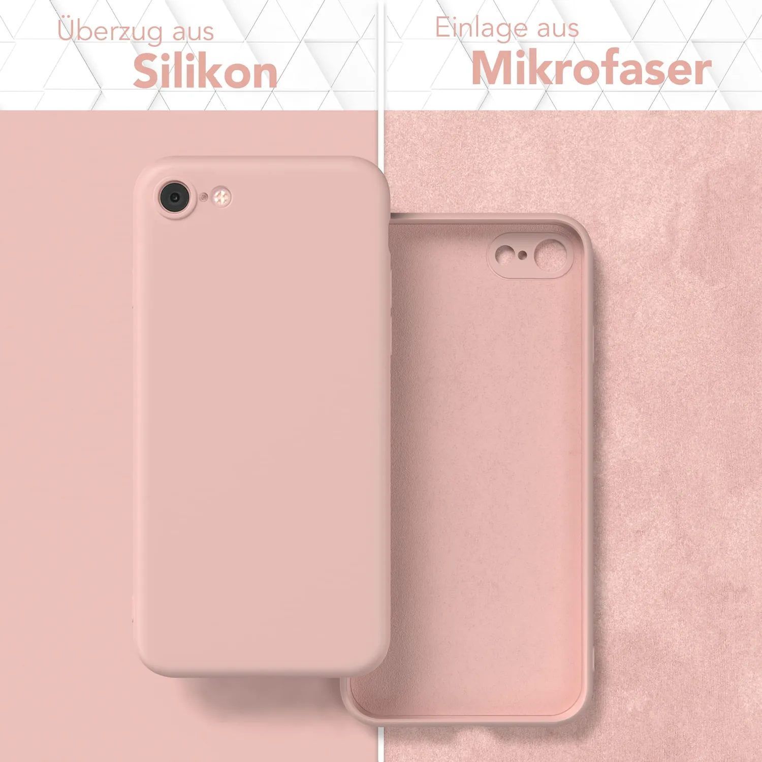 EAZY CASE iPhone SE / 7 / 8 Silikonhülle Altrosa Premium