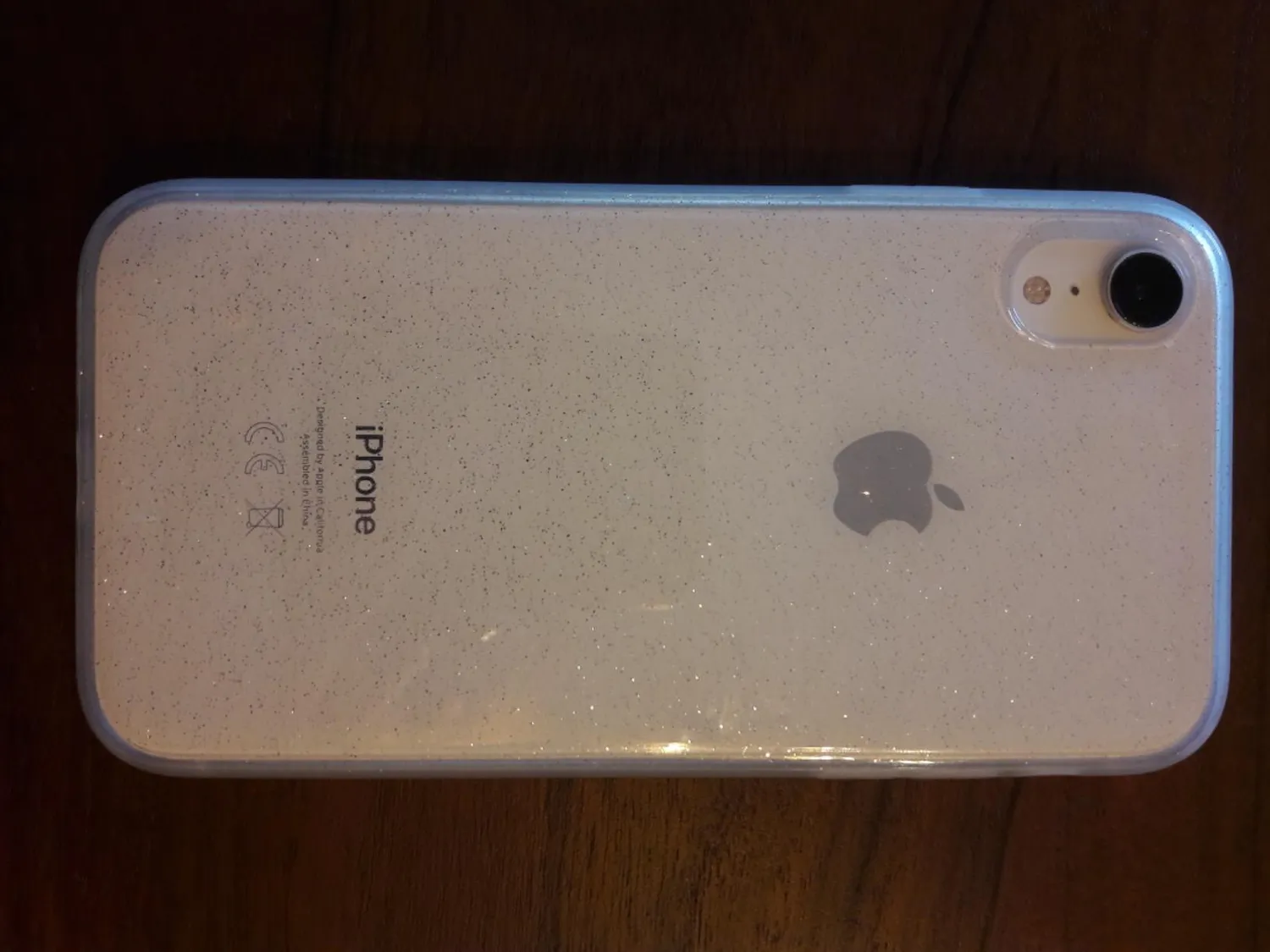 EAZY CASE iPhone XR Glitzerhülle transparent Anthrazit