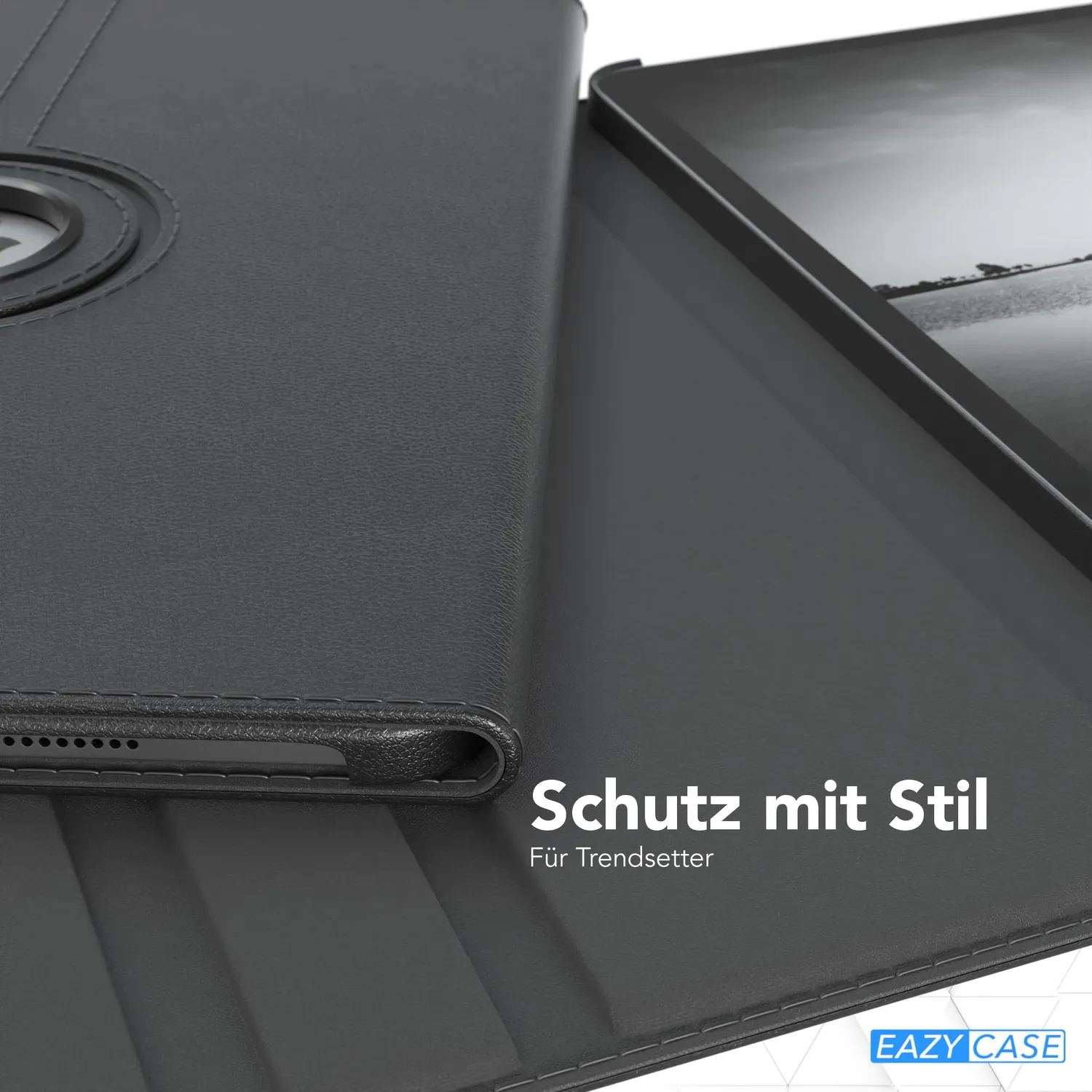 EAZY CASE iPad Pro 12,9 2020 4.Gen Tablethülle Schwarz 360° drehbar