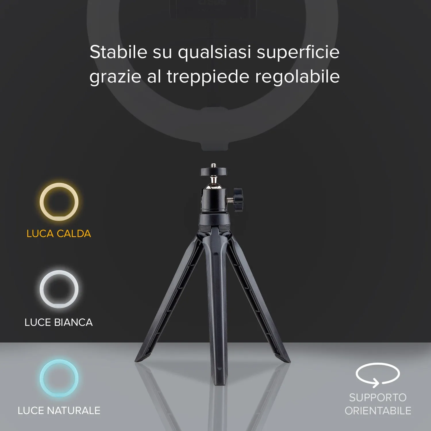SBS LED Ringlicht Stativ 20cm Handy