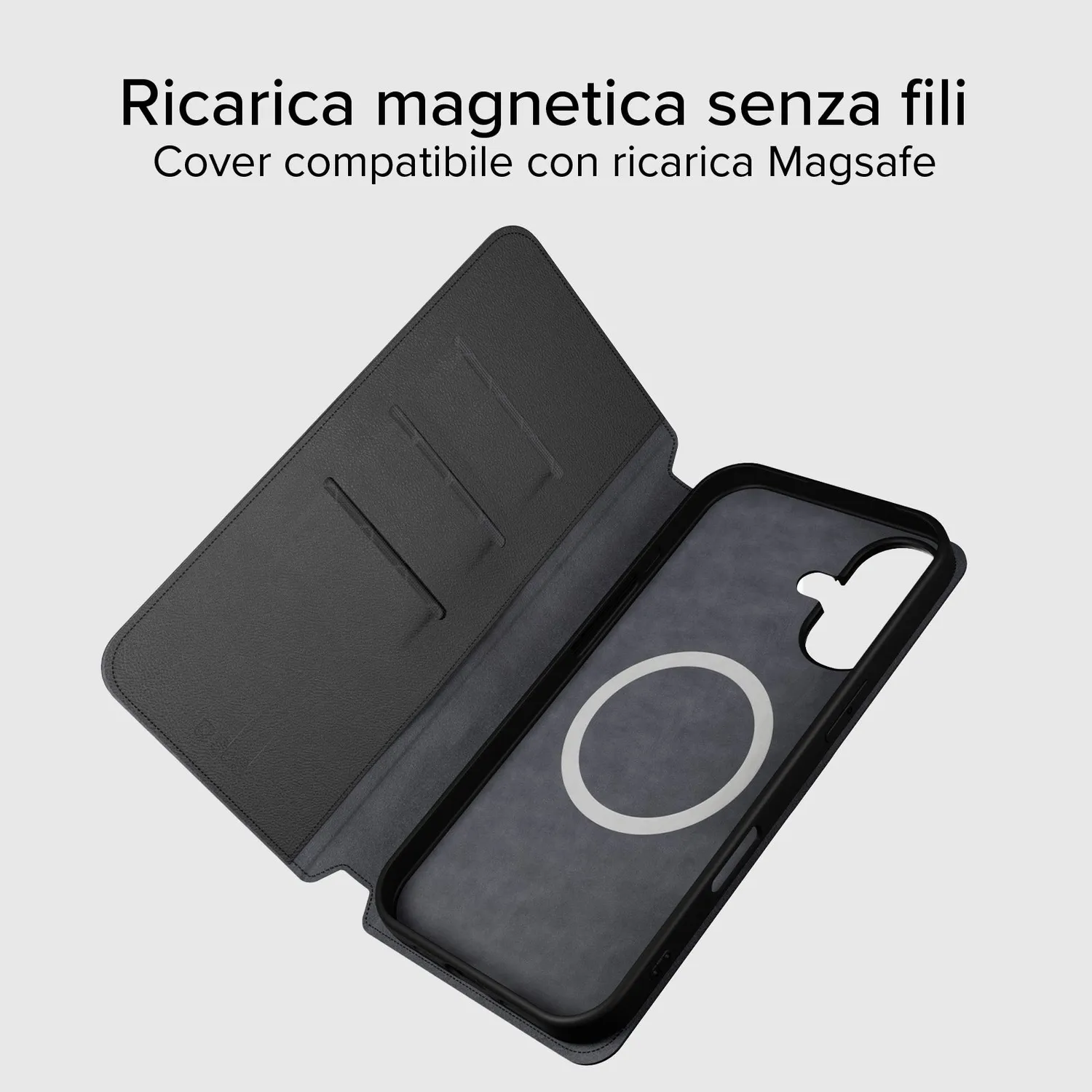 SBS iPhone 16 Plus Klapphülle schwarz MagSafe Book Case