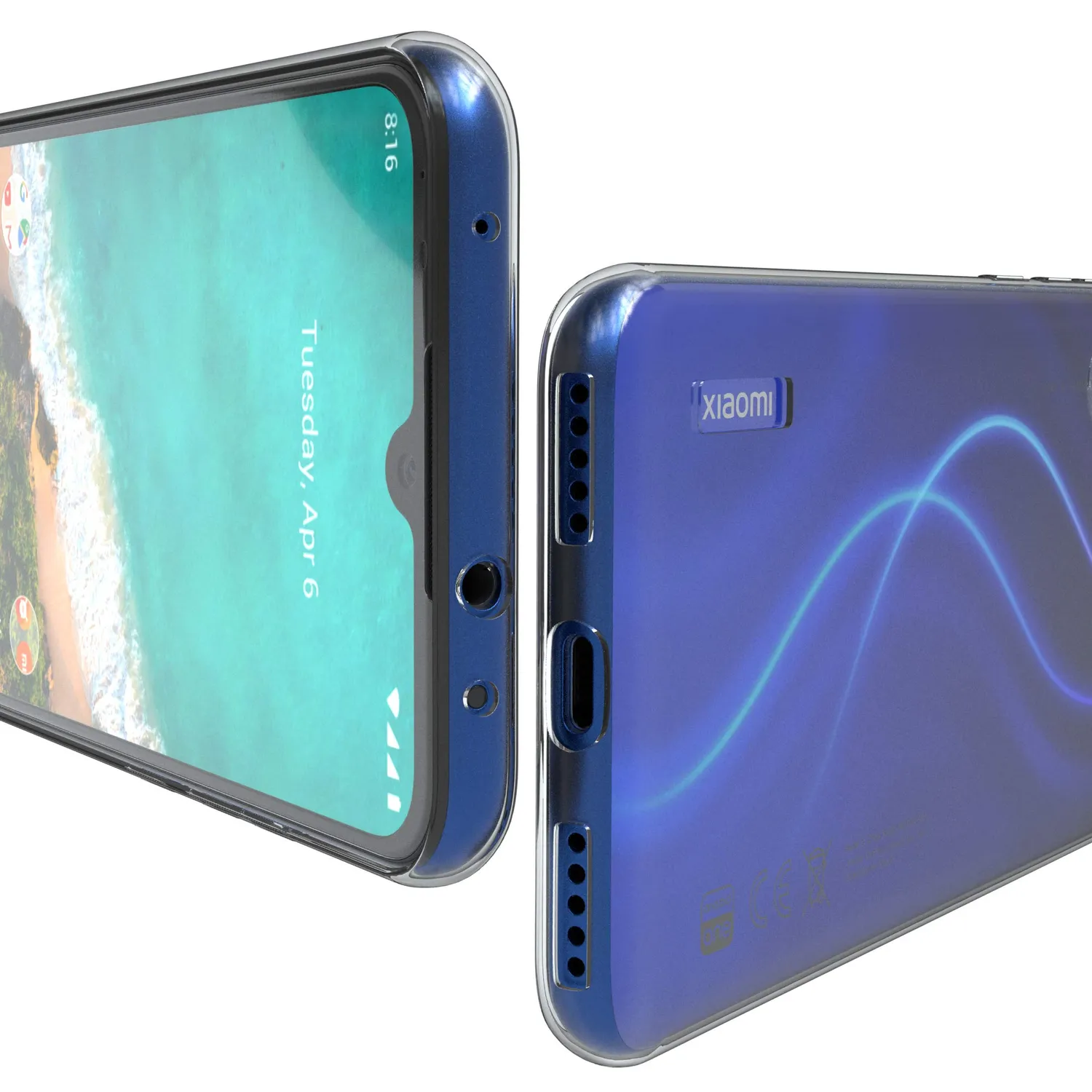 EAZY CASE Xiaomi Mi A3 Silikon Hülle Clear Transparent 0,8mm