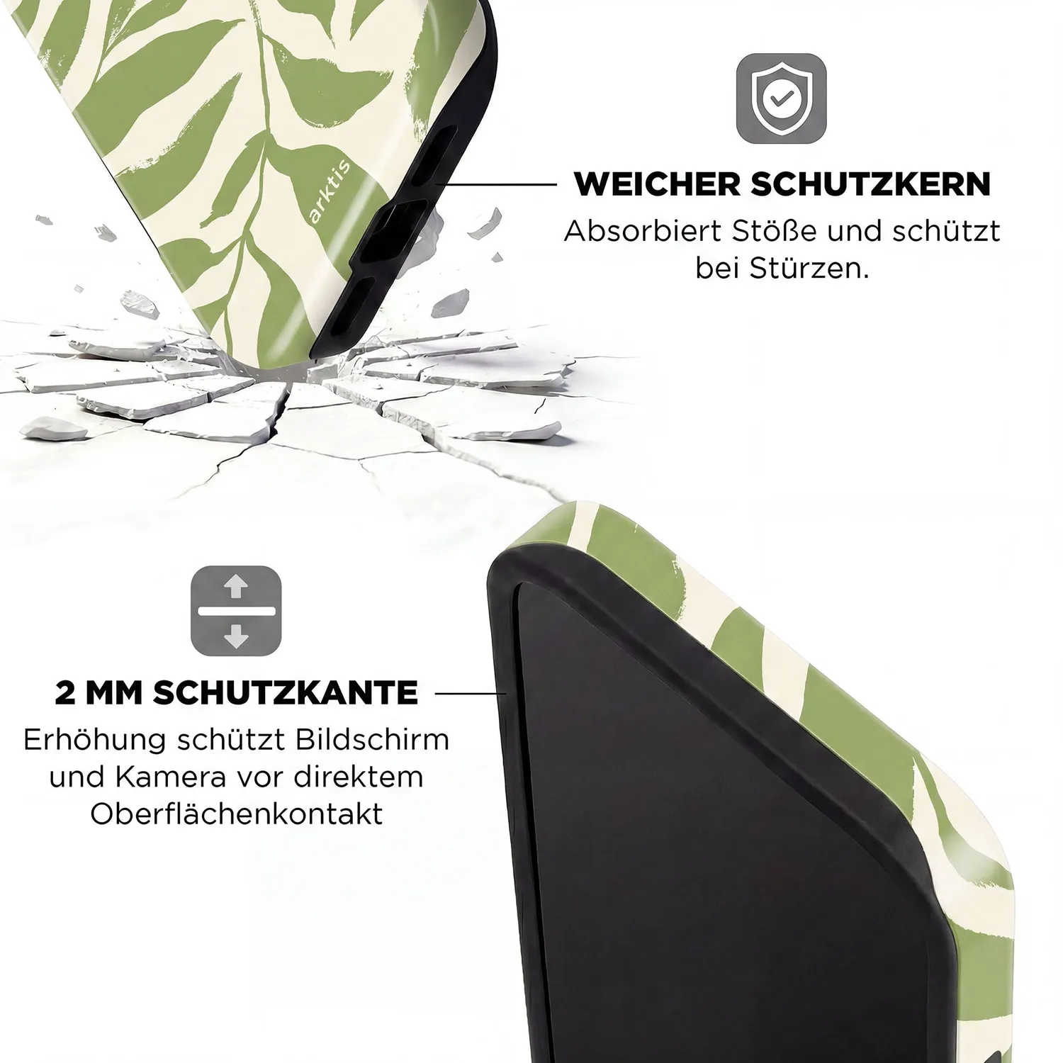 arktis Botanic iPhone 14 Hülle MagSafe matt