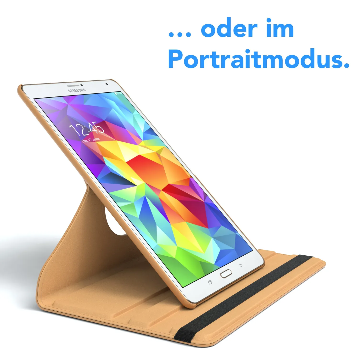 EAZY CASE Galaxy Tab 2 7.0 Tablethülle Hellbraun 360° drehbar