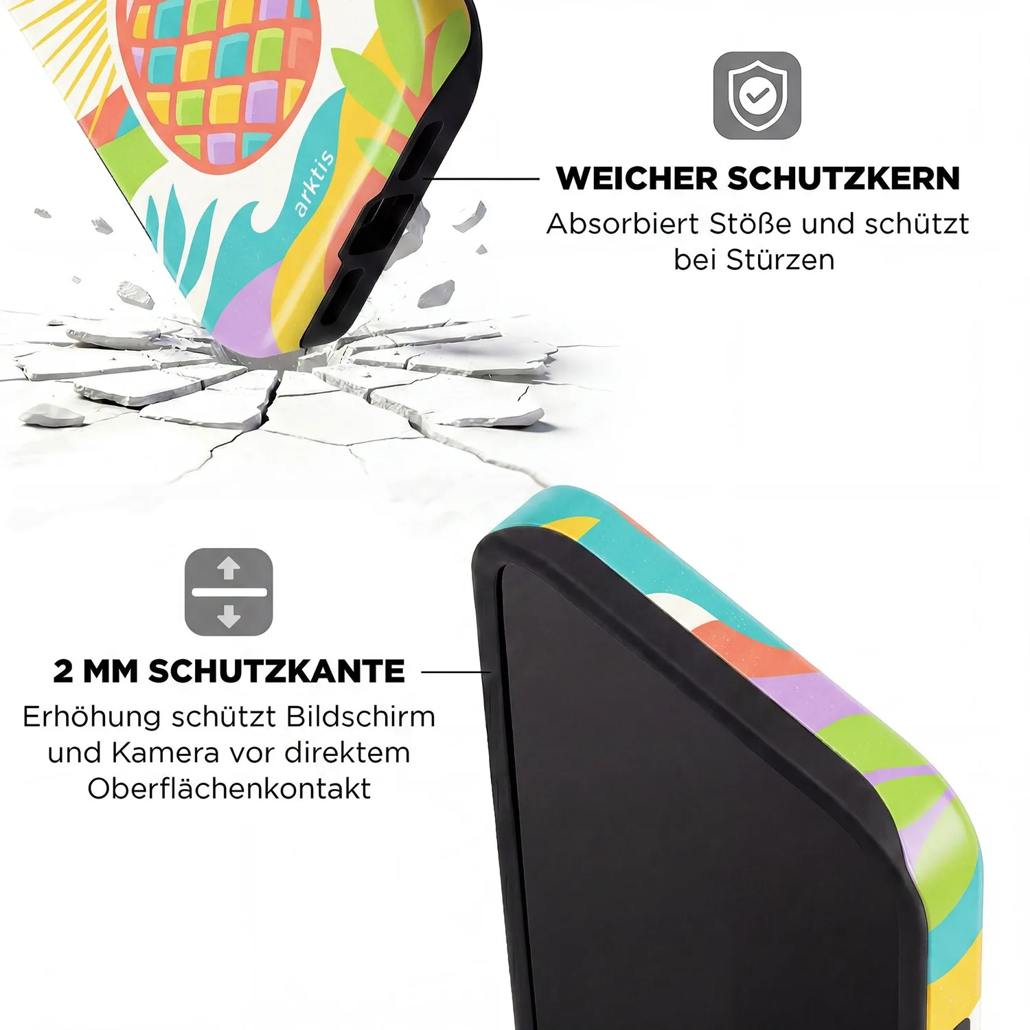 arktis iPhone 16 Hülle Tropic Pineapple MagSafe