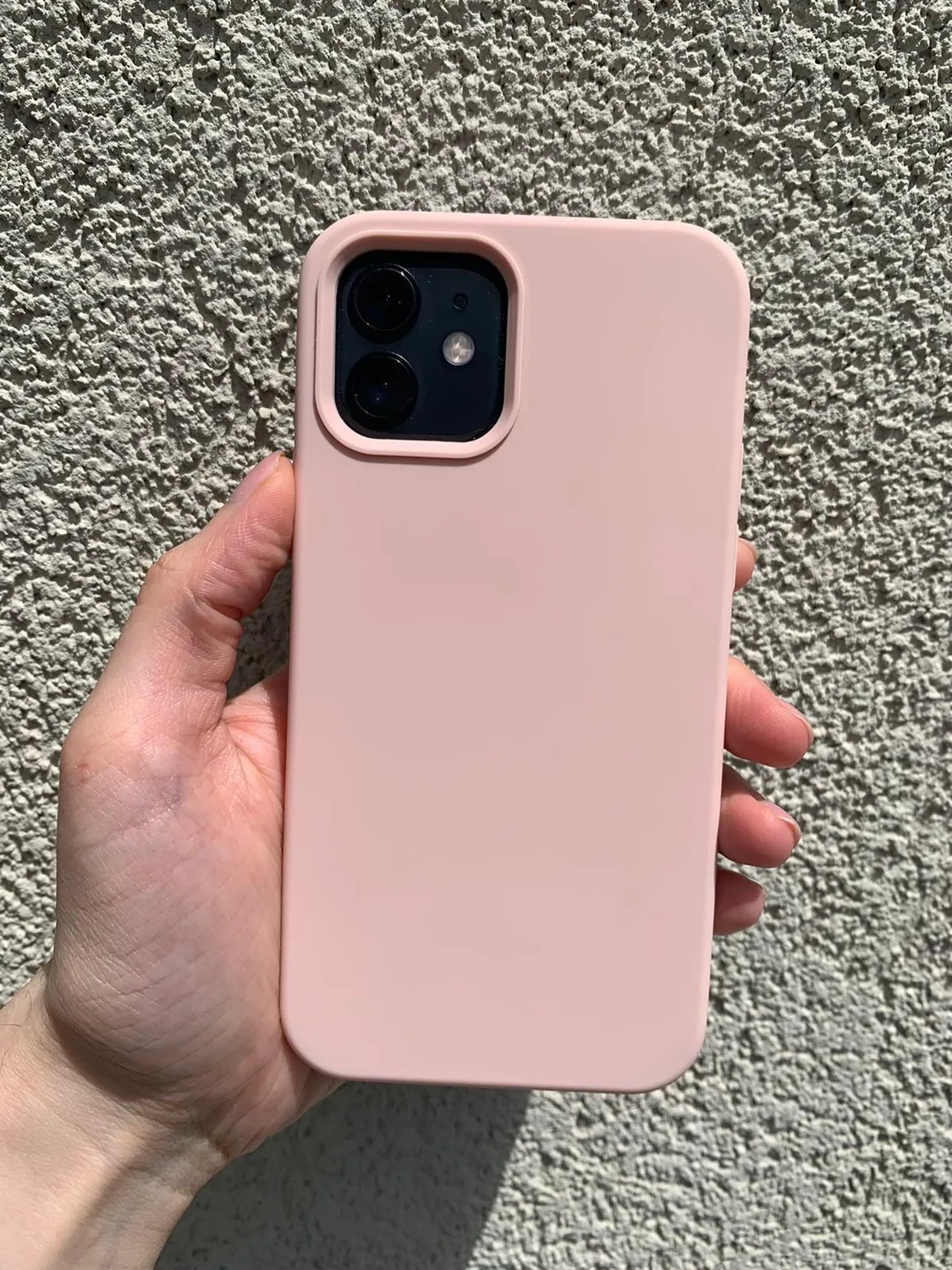 YATWIN Silikon Handyhülle iPhone 12 12 Pro Grau matt Ganzkörper