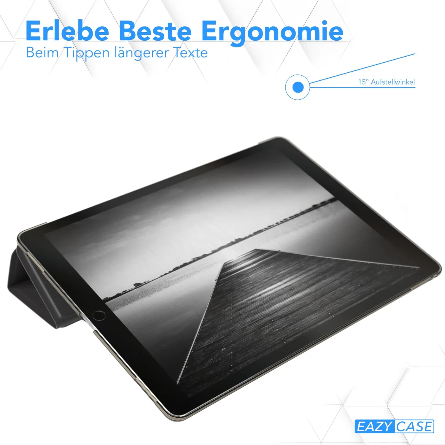 EAZY CASE iPad Pro 12,9" 2015/2017 Smartcase Schwarz Ständer